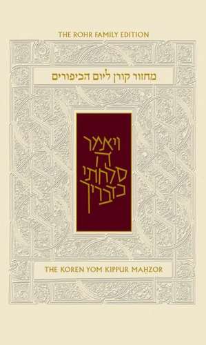 Koren Sacks Yom Kippur Mahzor Nusah Sepharad: Compact Size de Jonathan Sacks