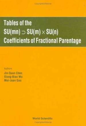 Tables of the Su(mn) Su(m) X Su(n) Coefficients of Fractional Parentage de J. Q. Chen