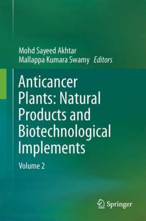 Anticancer Plants: Natural Products and Biotechnological Implements: Volume 2 de Mohd Sayeed Akhtar