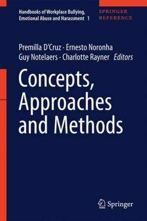 Concepts, Approaches and Methods de Premilla D'Cruz