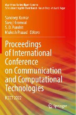 Proceedings of International Conference on Communication and Computational Technologies: ICCCT 2022 de Sandeep Kumar