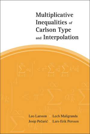 Multiplicative Inequalities of Carlson Type and Interpolation de Leo Larsson