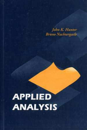 Applied Analysis de John K. Hunter