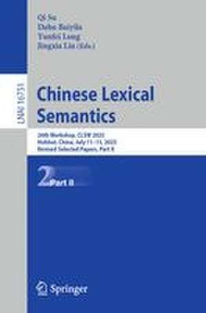 Chinese Lexical Semantics de Dahu Baiyila
