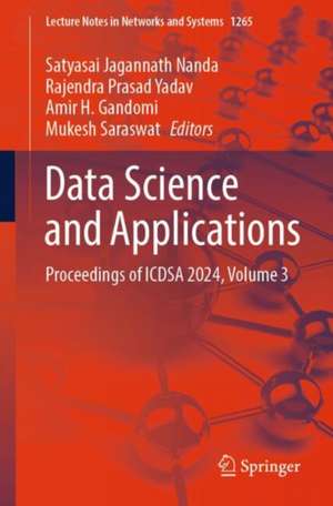 Data Science and Applications de Satyasai Jagannath Nanda
