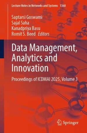 Data Management, Analytics and Innovation de Saptarsi Goswami