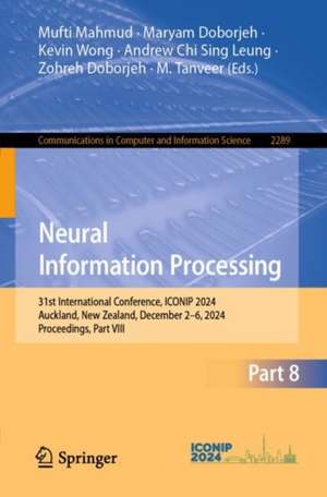 Neural Information Processing de Mufti Mahmud