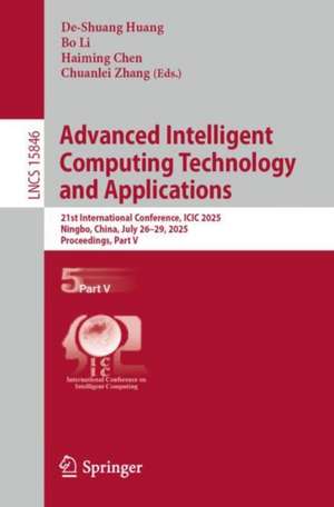 Advanced Intelligent Computing Technology and Applications de De-Shuang Huang