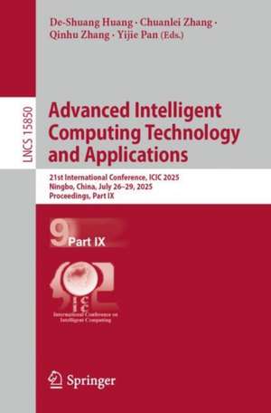 Advanced Intelligent Computing Technology and Applications de De-Shuang Huang