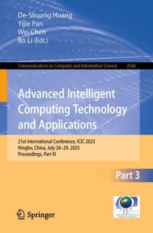 Advanced Intelligent Computing Technology and Applications de De-Shuang Huang