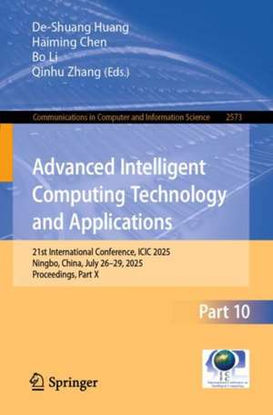 Advanced Intelligent Computing Technology and Applications de De-Shuang Huang