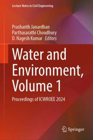 Water and Environment, Volume 1 de Prashanth Janardhan