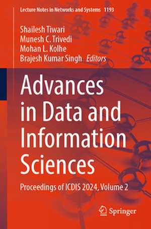 Advances in Data and Information Sciences de Shailesh Tiwari