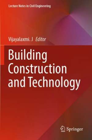 Building Construction and Technology de Vijayalaxmi J.