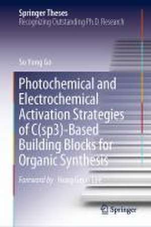 Photochemical and Electrochemical Activation Strategies of C(sp3)-Based Building Blocks for Organic Synthesis de Su Yong Go