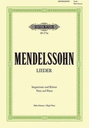 Lieder de Felix Mendelssohn Bartholdy