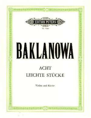 Baklanova, N: 8 Easy Pieces for Violin and Piano