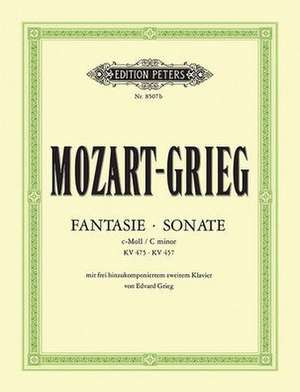 Fantasia & Sonata for Piano in C Minor K475/457 with 2nd Pno. Part by Edv. Grieg de Wolfgang Amadeus Mozart