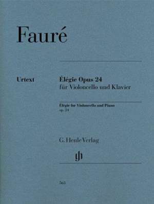 Élégie Opus 24 für Violoncello und Klavier de Gabriel Fauré