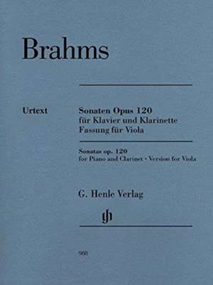 Sonaten Opus 120 für Klavier und Klarinette de Johannes Brahms