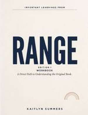 Important Learnings From Range Edition 1 de Kaitlyn Summers