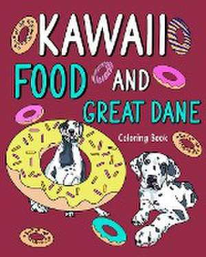 Kawaii Food and Great Dane Coloring Book de Paperland