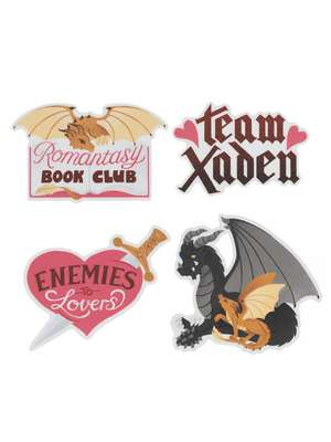 Rebecca Yarros's Fourth Wing: Romantasy Stickers - Sticker Set of 4 de Out Of Print