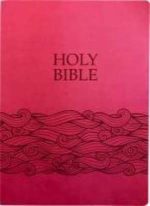 Kjver Holy Bible, Wave Design, Large Print, Berry Ultrasoft de Whitaker House