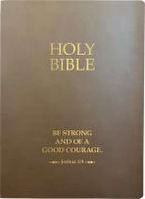 KJV Holy Bible, Be Strong and Courageous Life Verse Edition, Large Print, Coffee Ultrasoft de Whitaker House