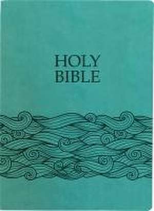 KJV Holy Bible, Wave Design, Large Print, Coastal Blue Ultrasoft de Whitaker House