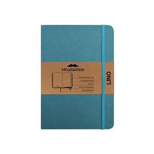 Moustachine Classic Linen Hardcover Ocean Water Blue Blank Medium de Moustachine