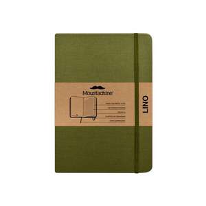 Moustachine Classic Linen Hardcover Military Green Lined Medium de Moustachine