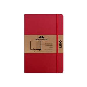 Moustachine Classic Linen Hardcover Classic Red Lined Pocket de Moustachine