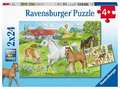 Auf dem Pferdehof - Puzzle mit 2x24 Teilen