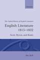 English Literature 1815-1832: Scott, Byron, and Keats