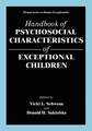 Handbook of Psychosocial Characteristics of Exceptional Children