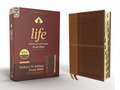 NIV, Life Application Study Bible, Third Edition, Leathersoft, Brown, Red Letter, Thumb Indexed