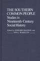 The Southern Common People: Studies in Nineteenth-Century Social History