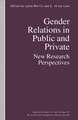 Gender Relations in Public and Private: New Research Perspectives