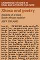 Xhosa Oral Poetry: Aspects of a Black South African Tadition