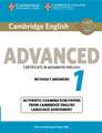 Cambridge English Advanced 1 for Revised Exam from 2015 Student's Book without Answers: Authentic Examination Papers from Cambridge English Language Assessment