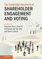 The Cambridge Handbook of Shareholder Engagement and Voting