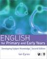 English for Primary and Early Years: Developing Subject Knowledge