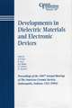 Developments in Dielectric Materials and Electronic Devices – Ceramic Transactions V167