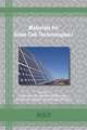 Materials for Solar Cell Technologies I