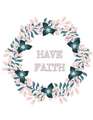 Have Faith Planner and Journal Circle of Flowers Notebook: Medium College Ruled Notebook, 120 Page, Lined 8.5 X 11 in (21.59 X 27.94 CM)