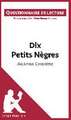 Dix Petits Nègres d'Agatha Christie