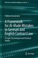 A Framework for AI-Made Mistakes in German and English Contract Law: A Legal, Psychological and Technical Inquiry