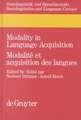 Modality in Language Acquisition / Modalité et acquisition des langues