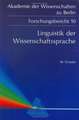 Linguistik der Wissenschaftssprache